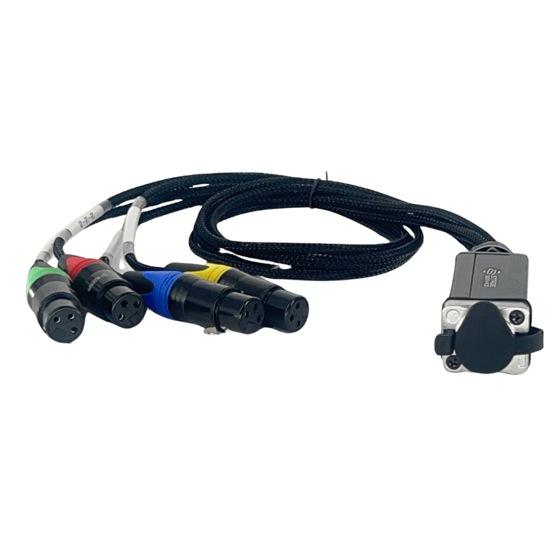 RJ45 CAT6 naar 4x XLR Female