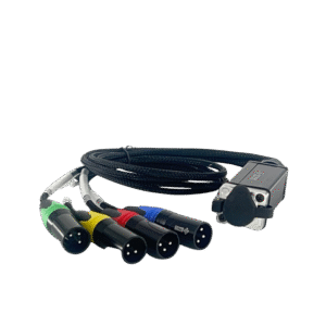 RJ45 CAT6 naar 4x XLR Male
