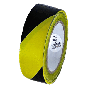 Waarschuwingstape 50mm x 25m Zwart Geel Stage Service