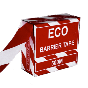 Eco Bariere Tape 75mm x 500m Wit Rood