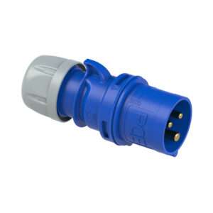 PCE - CEE stekker 16A 3p 230V 6h blauw IP44 Shark