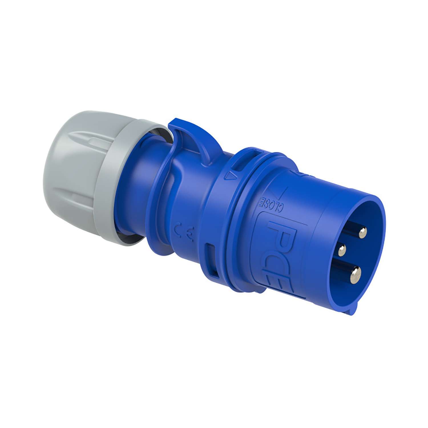 PCE - CEE stekker 32A 3p 230V 6h blauw IP44 Shark