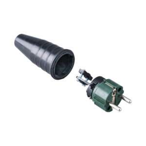 Keraf - 521 - Volrubber contactstop 16A 250V~ bus/randaarde blok legergroen ral 6009
