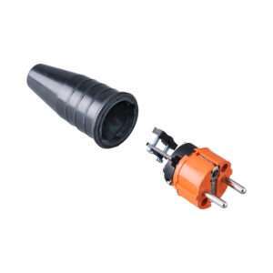 Keraf - 521 - Volrubber contactstop 16A 250V~ bus/randaarde blok oranje ral 2004