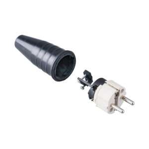 Keraf - 521 - Volrubber contactstop 16A 250V~ bus/randaarde blok wit ral 9010