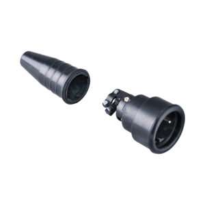 Keraf - 522 - Volrubber koppelcontactstop 16A 250V~ randaarde zwart